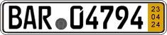 German license plate, Short-term transit plates