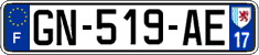 French license plate, SIV (ordinary)