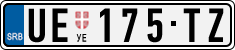 License plate of Serbia, Cars