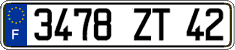 French license plate, FNI