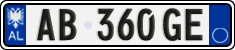 License plate of Albania, Cars (2011)
