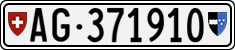 License plate of Switzerland, Cars