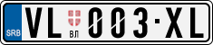 License plate of Serbia, Cars