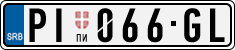 License plate of Serbia, Cars