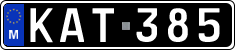 License plate of Malta, Oldtimers (ABC 123)