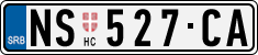 License plate of Serbia, Cars
