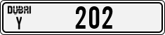 License plate of the UAE, Dubai, Cars