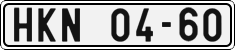 License plate of the Czech Republic, Cars (1960)
