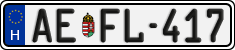 license plates of Hungary, Regular plates (2022)