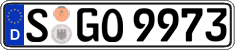 German license plate, Regular plates