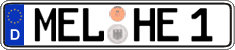 German license plate, Regular plates