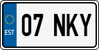 License plate of Estonia, Regular car plates (US-size)