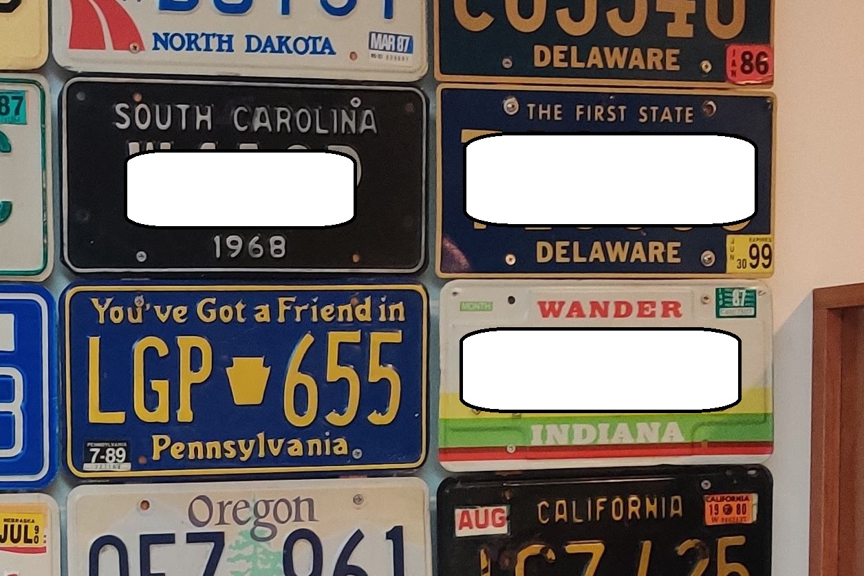 LGP-655, License plate without vehicle 