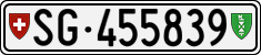 License plate of Switzerland, Cars