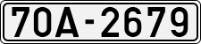 License plate of Vietnam, Cars
