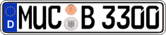 German license plate, Regular plates