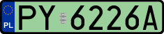 License plates of Poland, Electric vehicles
