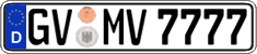 German license plate, Regular plates