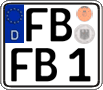 German license plate, Regular plates
