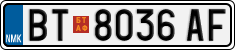 License plate of North Macedonia, Regular plates (2012)