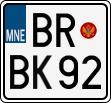 License plate of Montenegro, Motorcycles