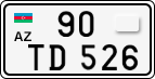 License plate of Azerbaijan, Cars