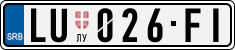 License plate of Serbia, Cars