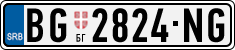 License plate of Serbia, Cars