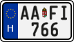 license plates of Hungary, Regular plates (2022)