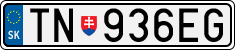 License plate of Slovakia, Cars