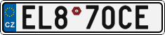 License plate of the Czech Republic, Electric vehicles