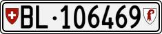 License plate of Switzerland, Cars