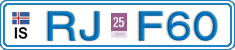 License plate of Iceland, Cars