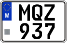 License plate of Malta, Regular plates (ABC 123)