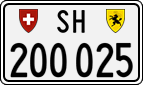 License plate of Switzerland, Cars