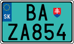License plate of Slovakia, Special vehicles