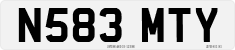 License plate of the United Kingdom, 1983 year system