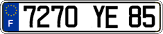 French license plate, FNI