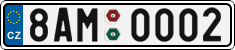 License plate of the Czech Republic, Cars (2001)