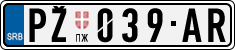 License plate of Serbia, Cars