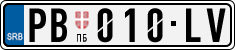 License plate of Serbia, Cars
