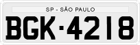 License plate of Brazil, Private owners (1990)