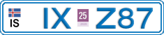 License plate of Iceland, Cars