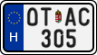 license plates of Hungary, Oldtimers (2022)