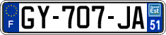 French license plate, SIV (ordinary)