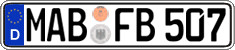 German license plate, Regular plates
