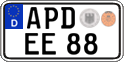 German license plate, Regular plates