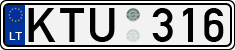 License plate of Lithuania, Cars