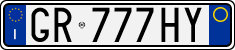 License plate of Italy, Cars (1994 year series)