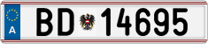 License plate of Austria, Official services and consulates